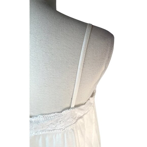 ZARA Home Medium White Lace Trim Cotton Camisole Tank - Picture 13 of 14